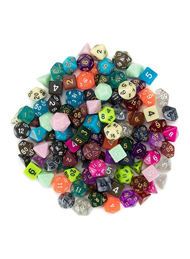 Wiz Dice Wiz Dice Bag Of Tricks: Collection Of 140 Polyhedral Dice In 20 Guaranteed Complete Sets For Tabletop Role-Playing Games -Neons, Translucents, And Sparkly Glitters  - Image 1