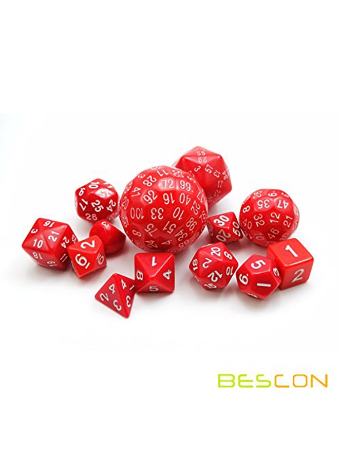 13-Piece D3-D100 Dice Set