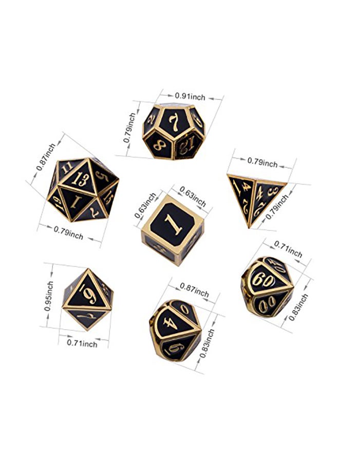DNDND 7-Piece Metal Polyhedral Dice Set - Image 3