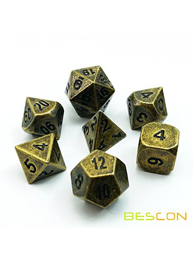 BESCON 7-Piece Metal Polyhedral Dice Set - Image 5