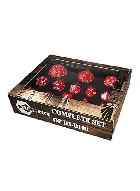 13-Piece D3-D100 Dice Set