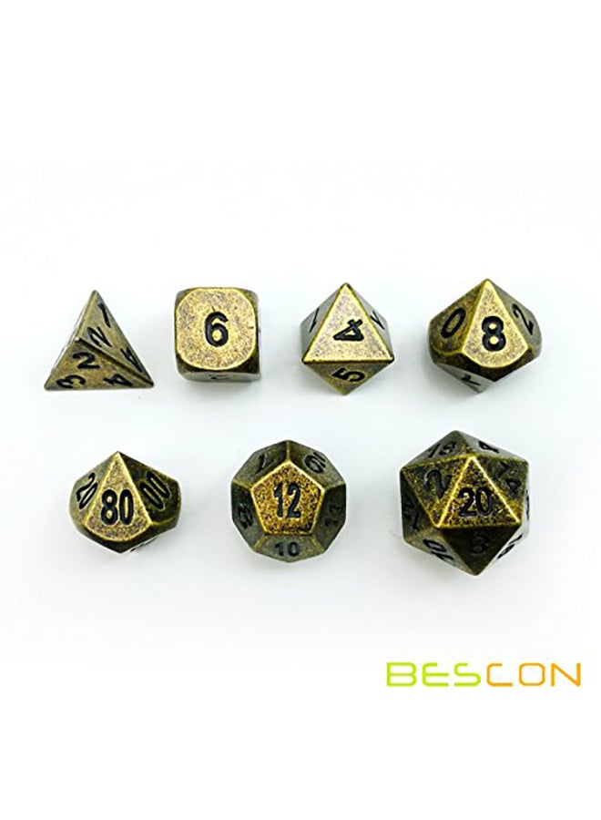 BESCON 7-Piece Metal Polyhedral Dice Set - Image 2