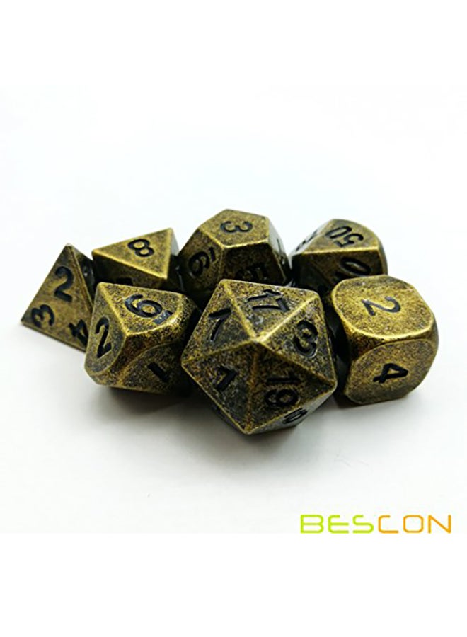 BESCON 7-Piece Metal Polyhedral Dice Set - Image 4