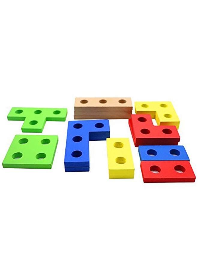 Revanak Wooden Geometric Board Stacking Blocks Puzzle  - Image 2