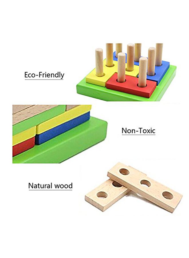 Revanak Wooden Geometric Board Stacking Blocks Puzzle  - Image 5