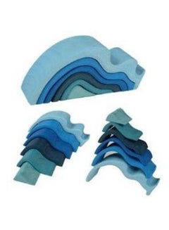 Grimm's Spiel and Holz Design Water Waves Stacker Wooden Blocks(Large) 6  - Image 2