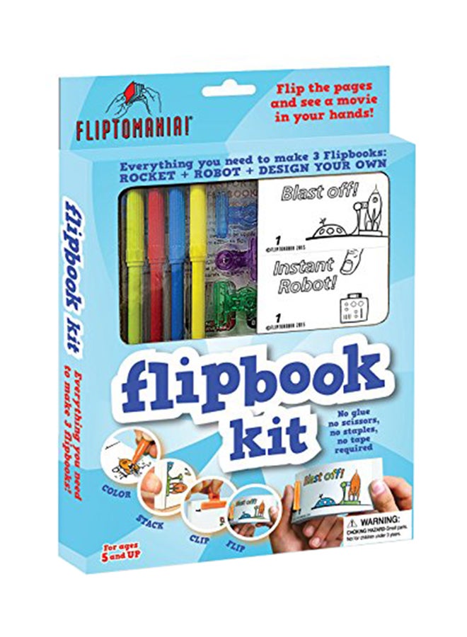 Fliptomania Rocket And Robot Animated Flipbook Kit - Image 1