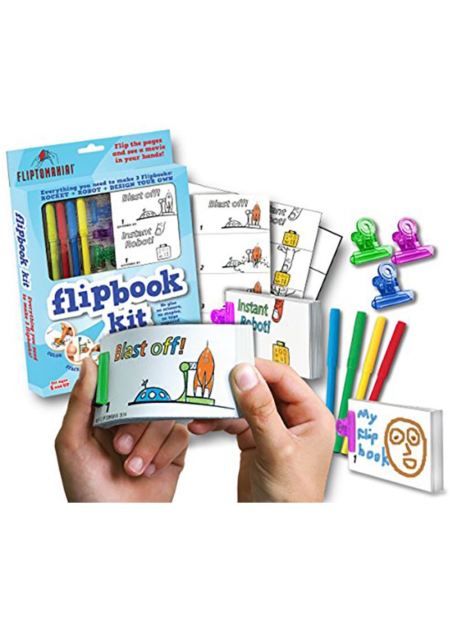 Fliptomania Rocket And Robot Animated Flipbook Kit - Image 2