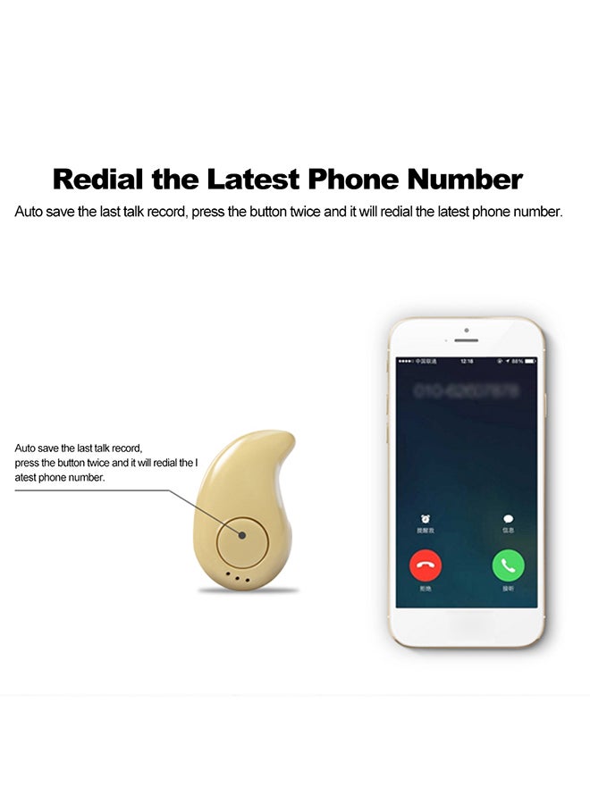 Generic - S530 Bluetooth In-Ear Headphones Beige - Image 1