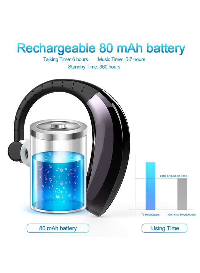 يوير سماعة أذن T9 لاسلكية مزودة بميكروفون - Image 2