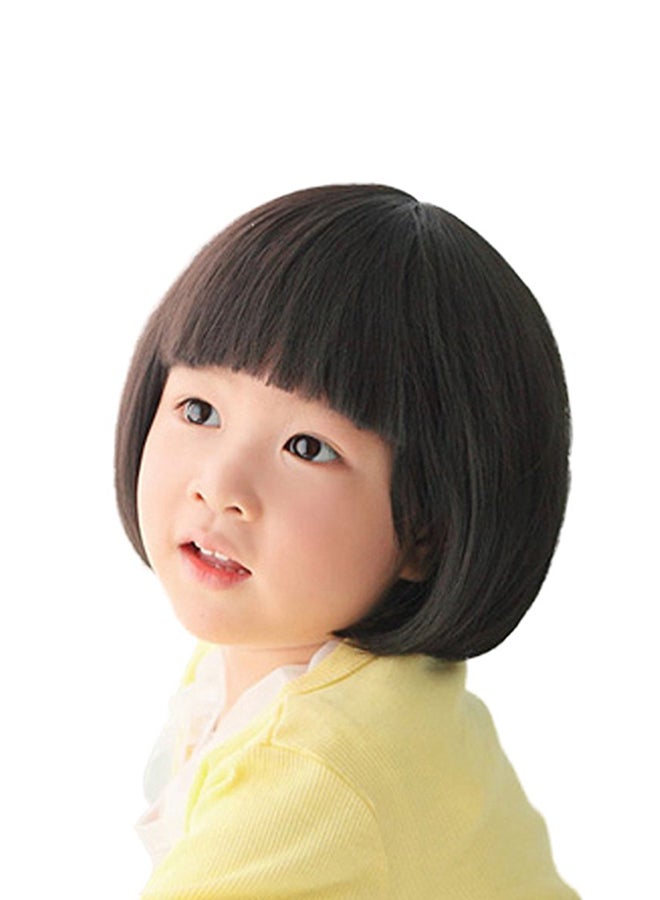 باروكة شعر طويل وناعم أسود