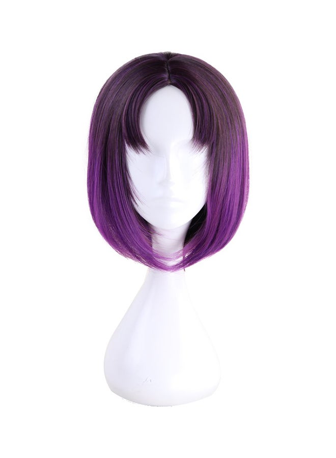 Generic Short Centre Parting Synthetic Wig Purple  - Image 1