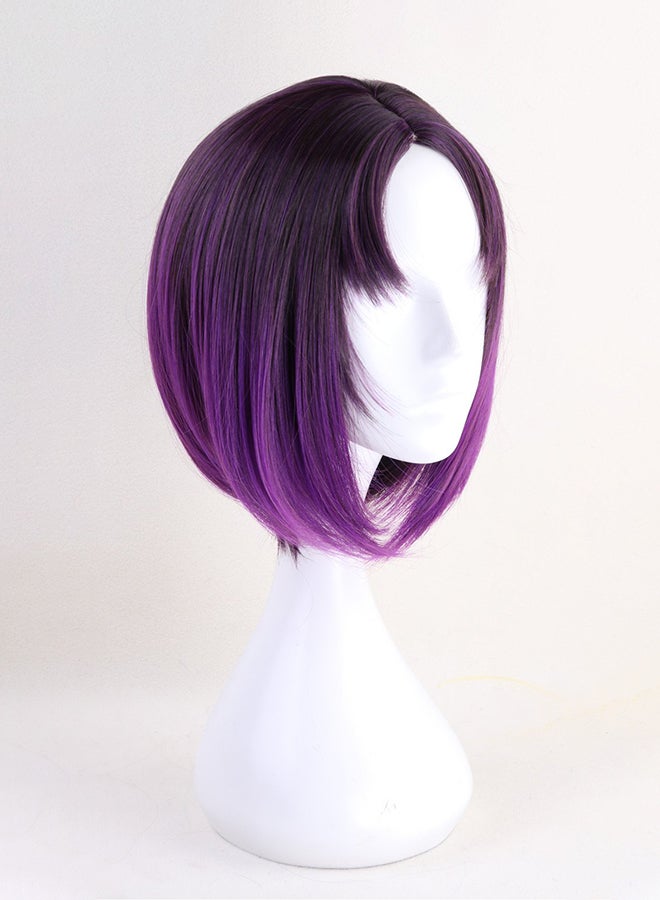 Generic Short Centre Parting Synthetic Wig Purple  - Image 2