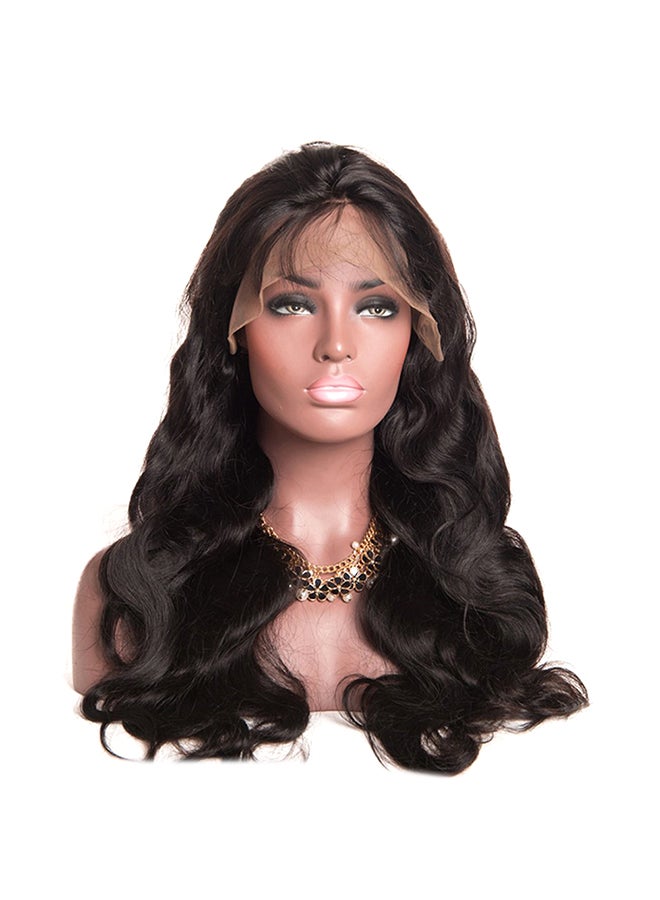 Generic Lace Front Curly Human Hair Wig Brown - Image 1