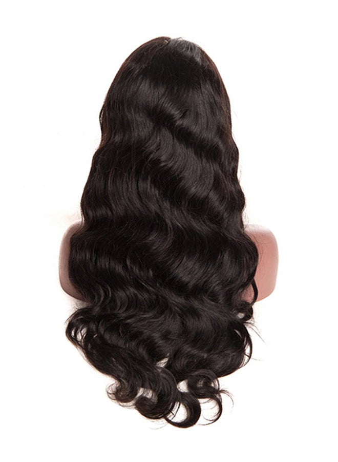 Generic Lace Front Curly Human Hair Wig Brown - Image 2