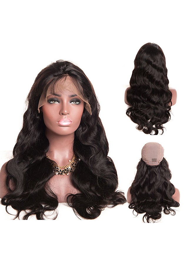 Generic Lace Front Curly Human Hair Wig Brown - Image 3