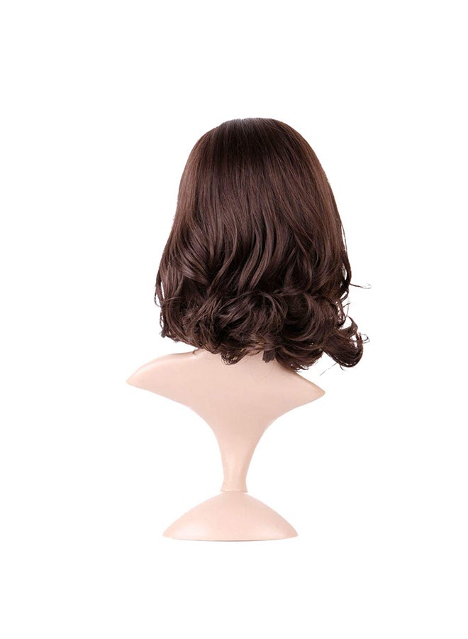Generic Short Curly Synthetic Cosplay Wig Brown  - Image 2