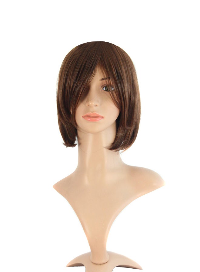 Generic Short Side Bangs Straight Wig Brown 30cm  - Image 1
