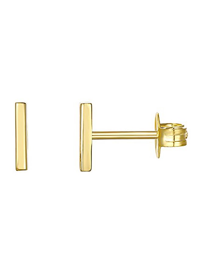 PAVOI 14K Gold Plated Mini Bar Studs Earrings - Image 1