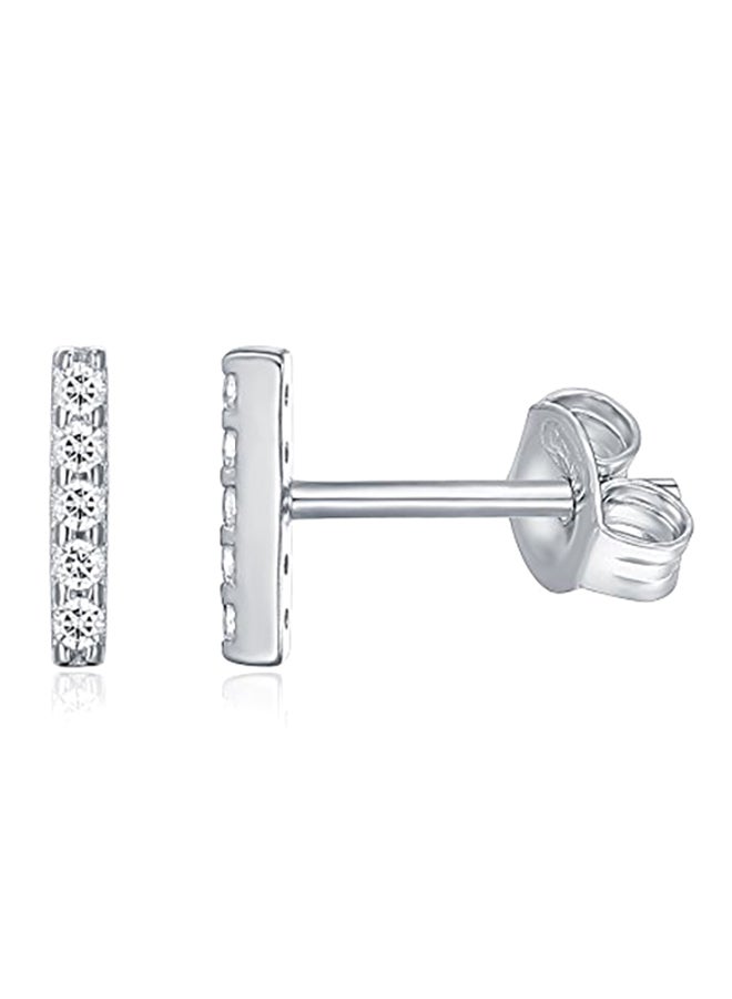 PAVOI - 14K Gold Plated Dainty Mini Bar Stud Earrings - Image 1