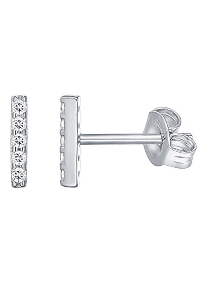 PAVOI - 14K Gold Plated Dainty Mini Bar Stud Earrings - Image 1