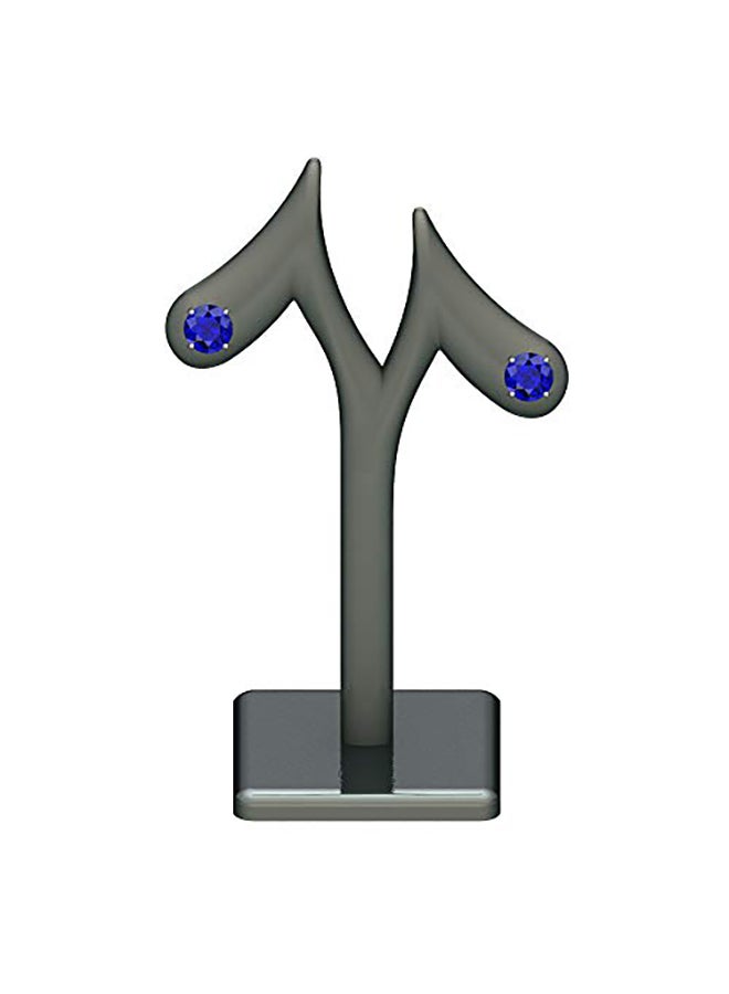 Belinda Jewelz - Sterling Silver Solitaire Round September Stud Earrings - Image 1