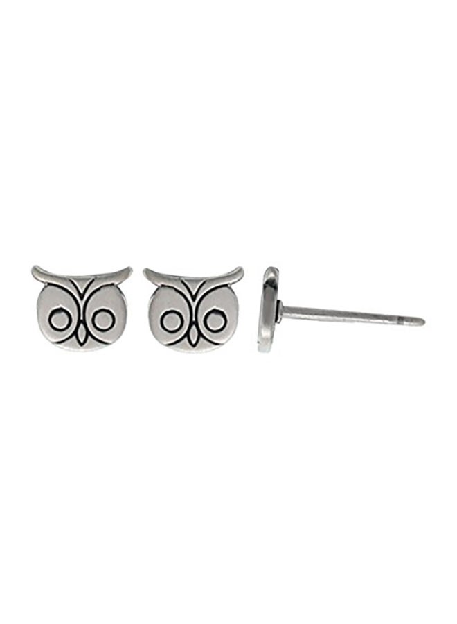 Boma - Sterling Silver Owl Stud Earrings - Image 1