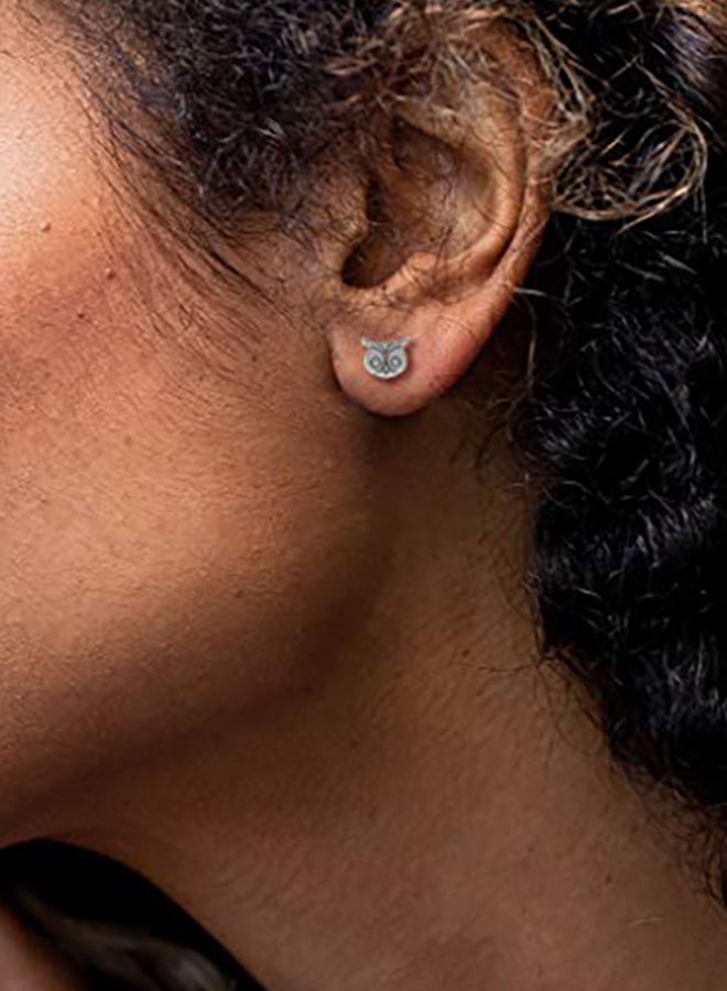 Boma - Sterling Silver Owl Stud Earrings - Image 1