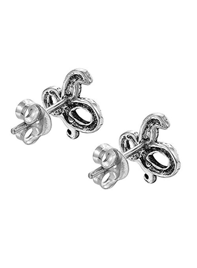 AeraVida 925 Sterling Silver Feisty Mini King Cobra Snake Stud Earrings  - Image 3