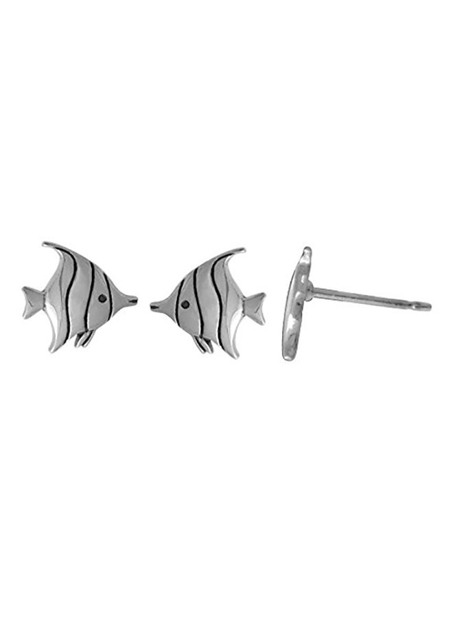 Boma Sterling Silver Jewelry Tropical Fish Stud Earrings - Image 1