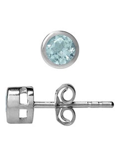 925 Sterling Silver Gold Plated Petite Shape Topaz Bezel Stud Earrings - v1551347145/N21537395A_1