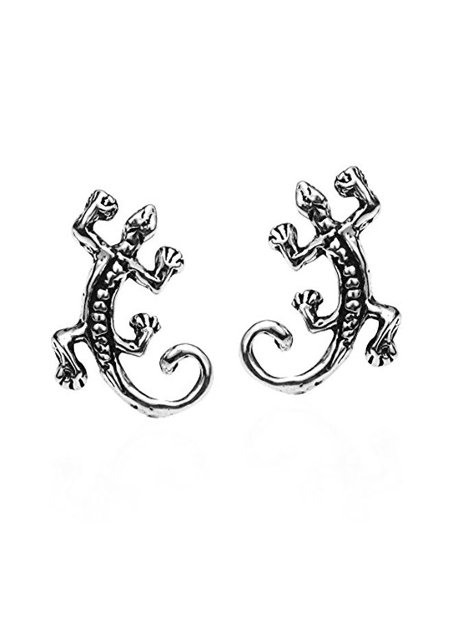 AeraVida 925 Sterling Silver Petite Gecko Lizard  Stud Earrings  - Image 1