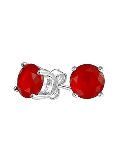 BLING JEWELRY Ruby Studded Stud Earrings  - Image 1