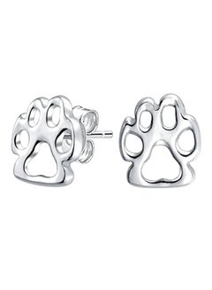 925 Sterling Silver Paw Design Stud Earrings