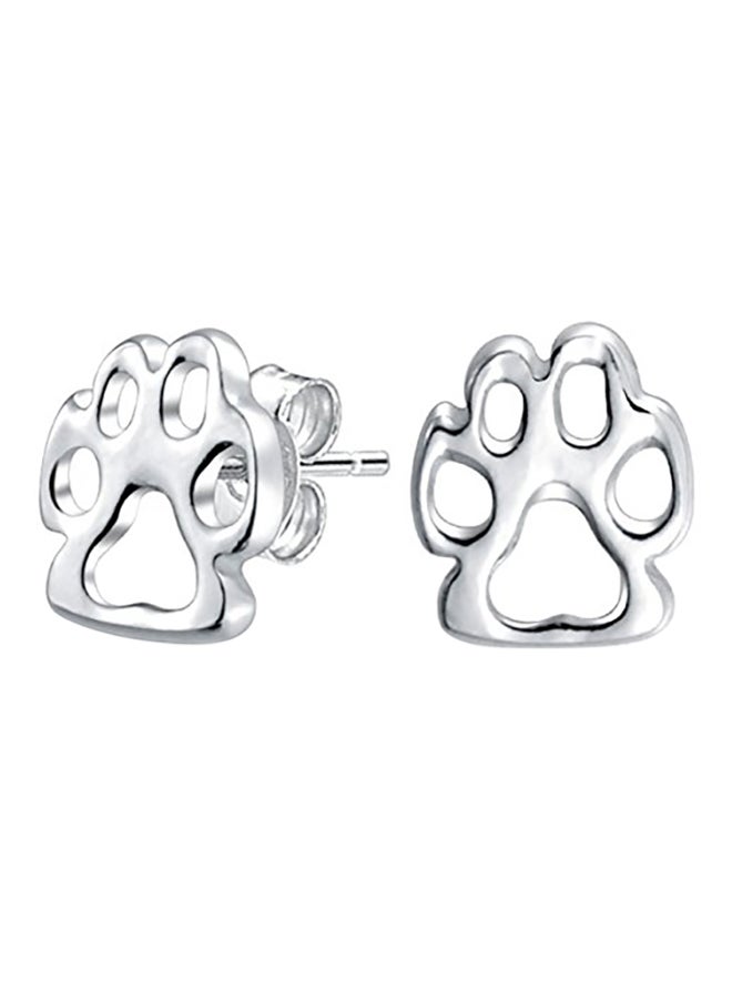 BLING JEWELRY - 925 Sterling Silver Paw Design Stud Earrings - Image 1