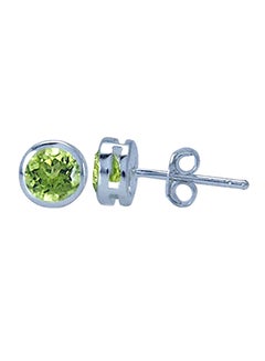 1.12ct. Natural Peridot 925 Sterling Silver Stud Earrings - v1551347551/N21540373A_1