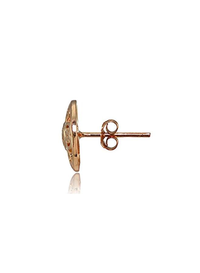 هوبس آند لوبس - Flashed Sterling Vintage Round Filigree Stud Earrings - Image 1