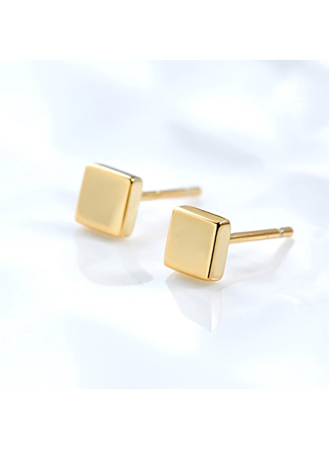 S.Leaf - 925 Sterling Silver Leaf Minimalism Dainty Stud Earrings - Image 1