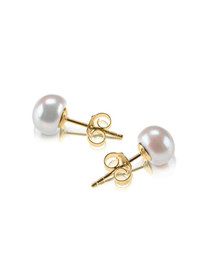 PAVOI Sterling Freshwater Cultured Stud Pearl Earrings - 7.5mm AAA Quality - Image 2