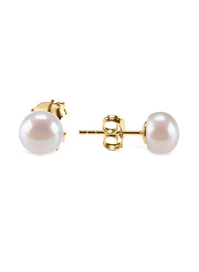PAVOI Sterling Freshwater Cultured Stud Pearl Earrings - 7.5mm AAA Quality - Image 1