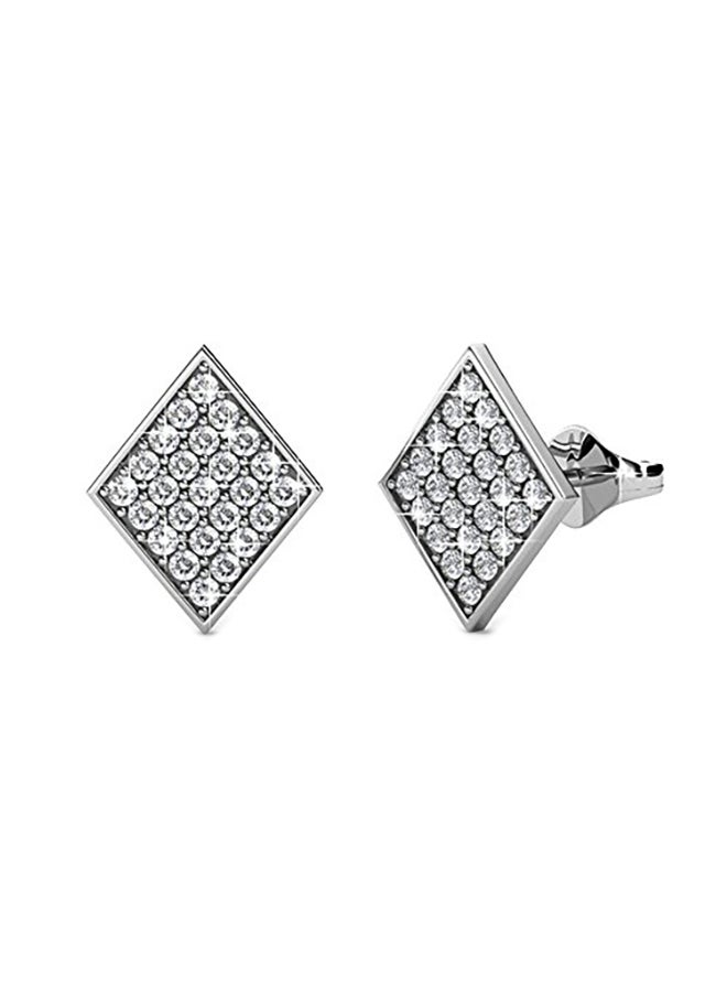 Cate & Chloe 18 Karat Gold Plated Pave Stone Stud Earrings - Image 1