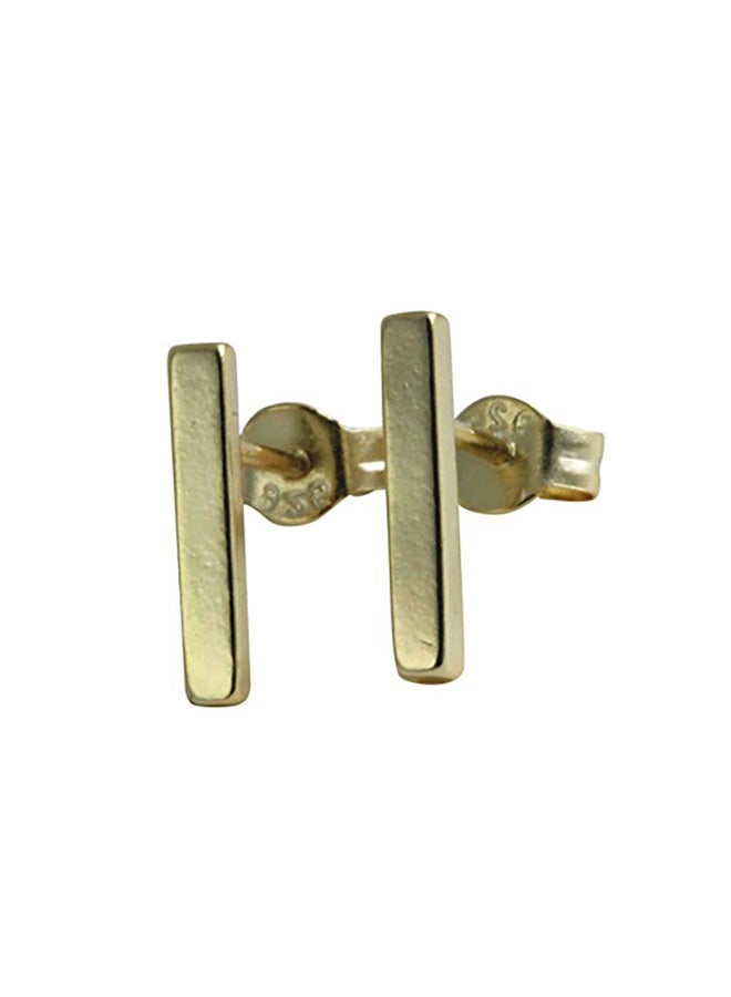 apop nyc Sterling Silver Mini Linear Bar Stud Earrings - Image 1