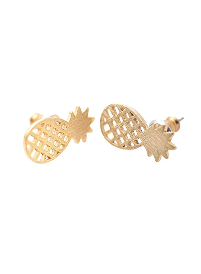 SpinningDaisy Pineapple Design Stud Earrings - Image 2