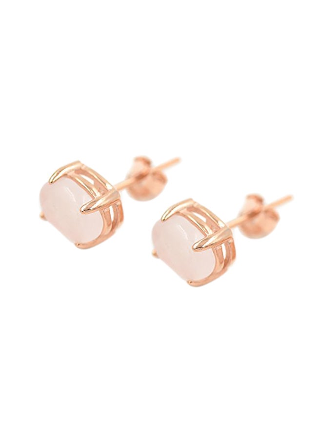 Lemon Grass 14 Karat Gold Plated Sterling Silver Quartz Stud Earrings - Image 1