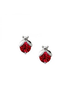 Ladybugs Stud Earrings with Zirconia Crystals 18 ct Gold Plated for Women and Girls - v1551347795/N21541073A_1