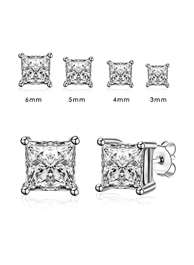 LIEBLICH Pair Of 4 Cubic Zirconia Stud Earrings - Image 3