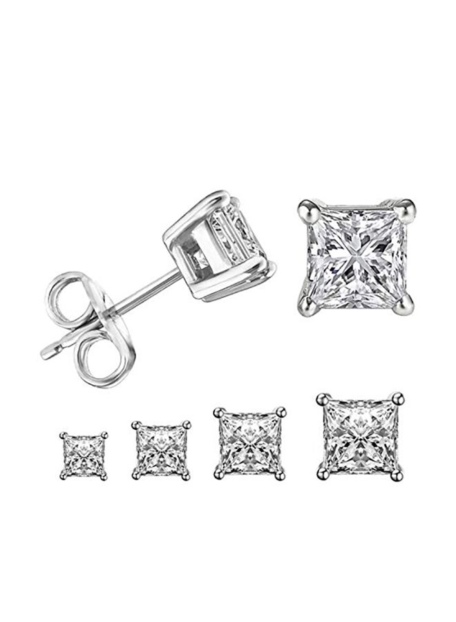 LIEBLICH Pair Of 4 Cubic Zirconia Stud Earrings - Image 1