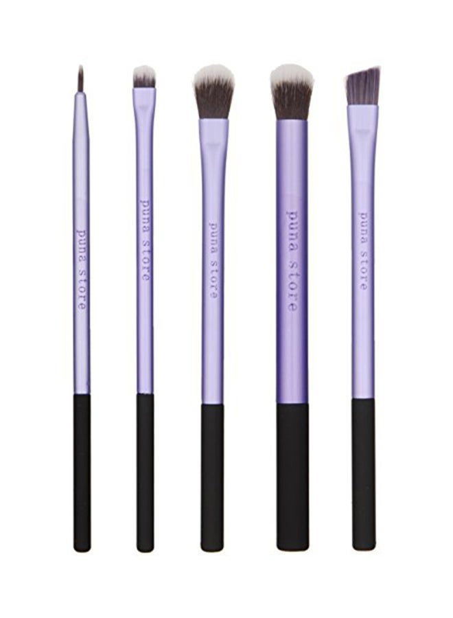 Puna Store - 5-Piece Cosmetic Makeup Brush Set Beige/Gold - Image 1