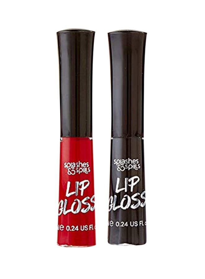 Splashes & Spills Luxurious Lip Gloss Black /Red - Image 1