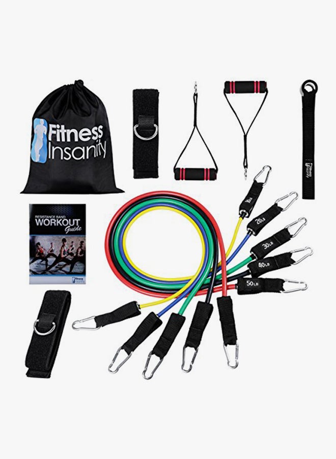 Resistance Band Set - Include 5 Stackable Exercise Bands 13.46inch